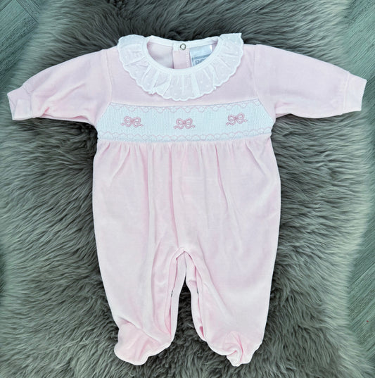 Pink Bow Babygrow