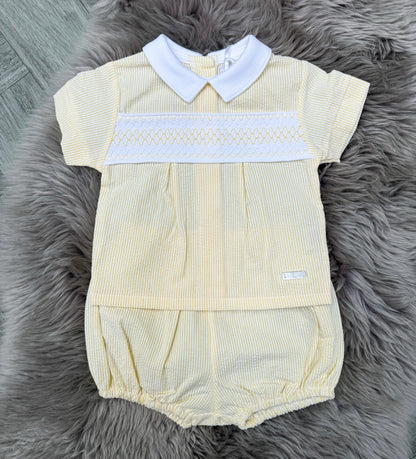 Lemon pinstripe set