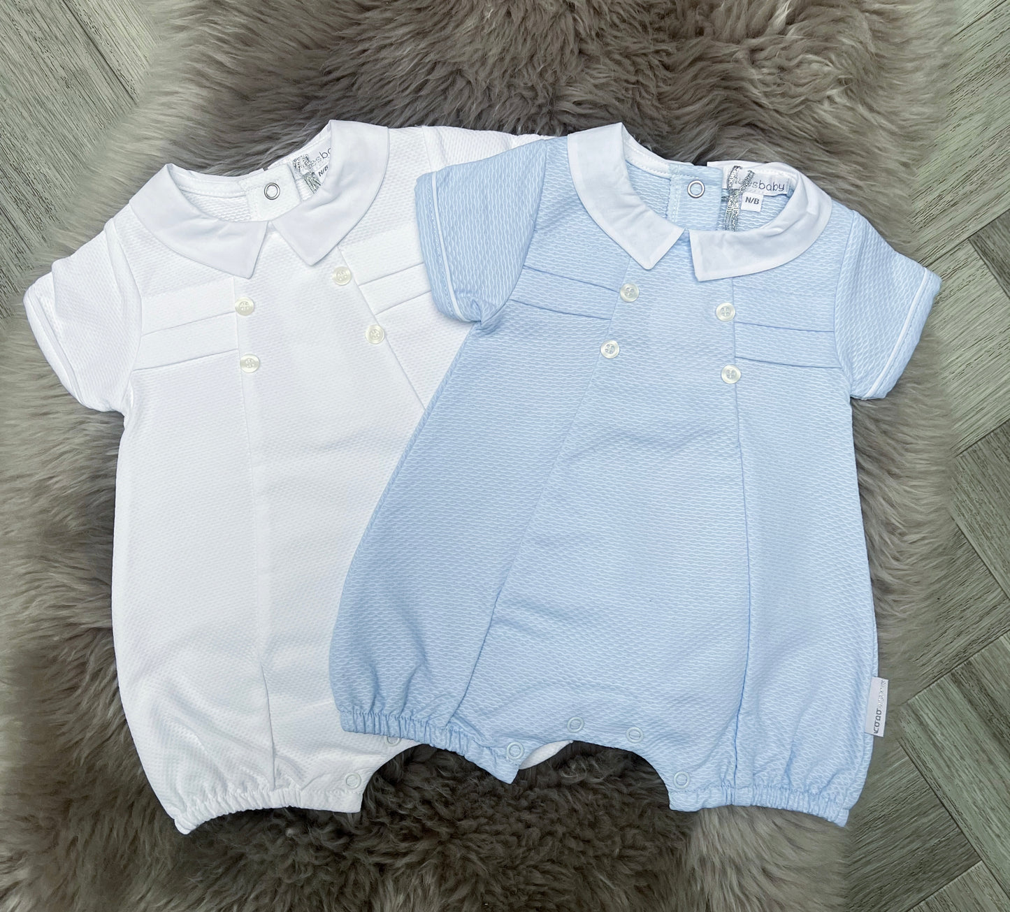 Blue pique Nani romper
