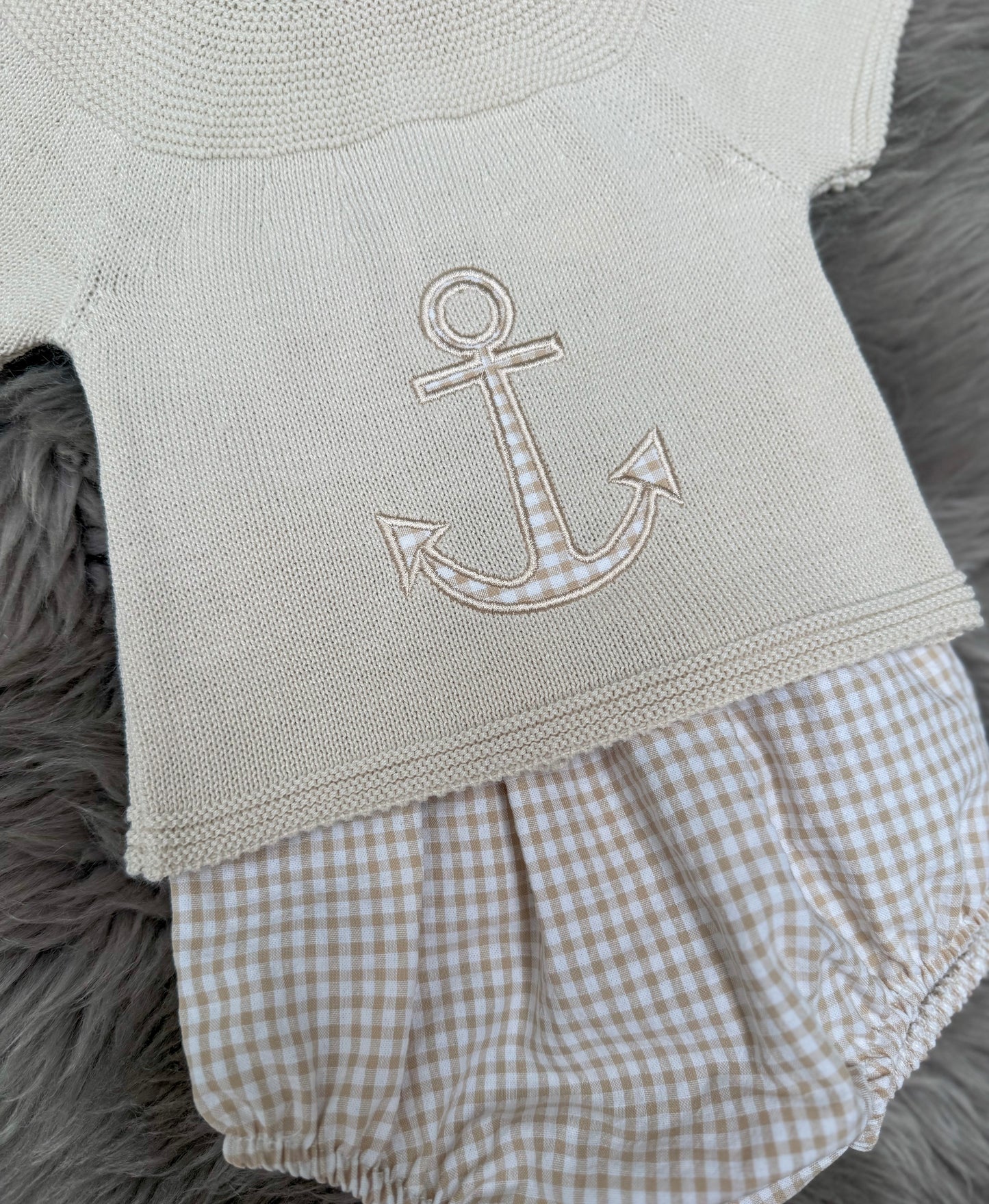 Beige Sailor 2 Piece