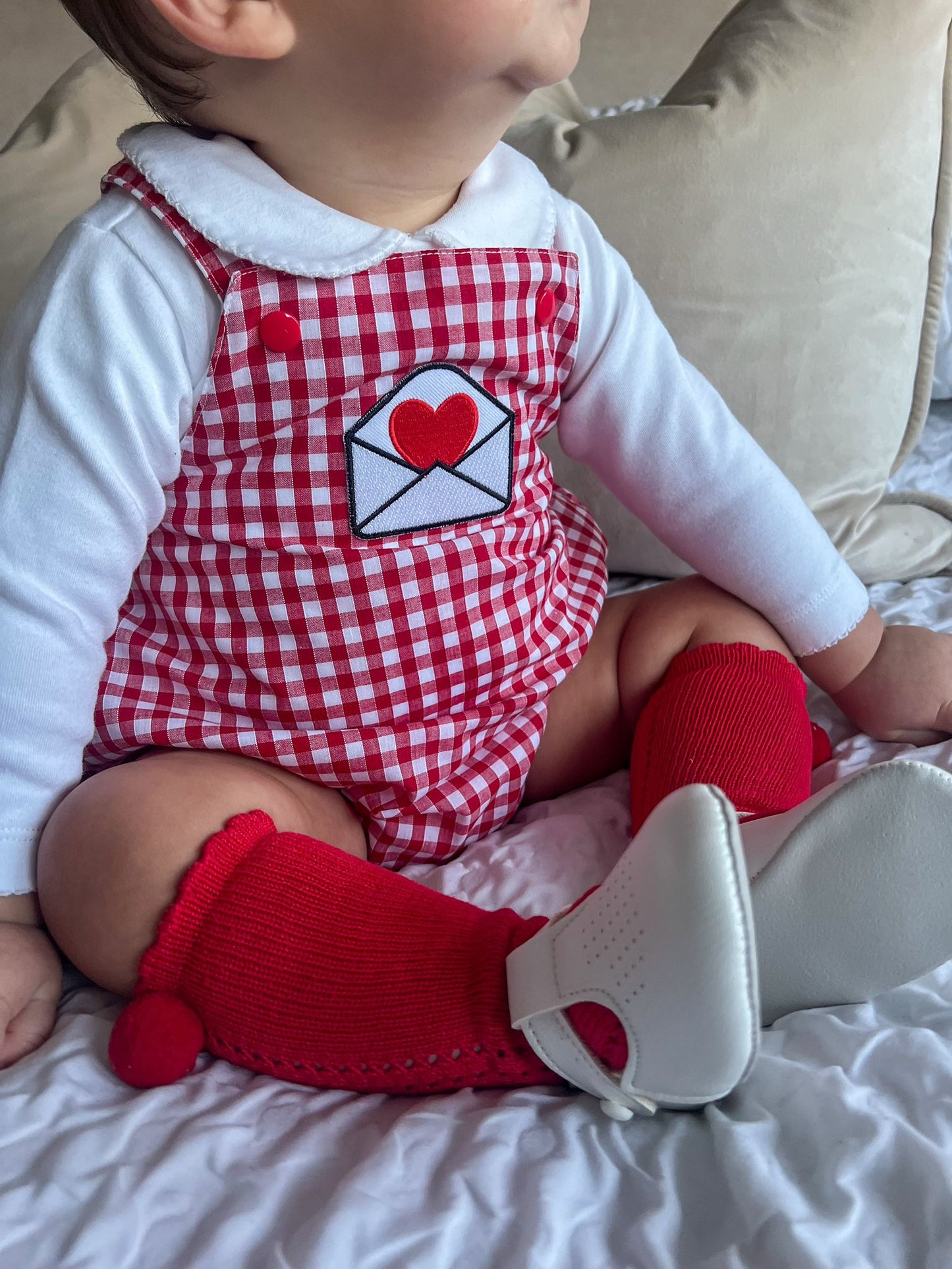 BIE EXCLUSIVE Boy Valentine Rompers