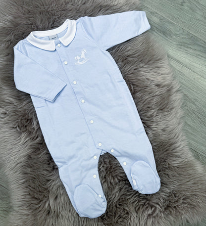 Blue Rocking Horse Babygrow