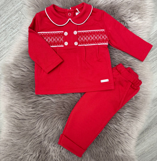 Red Smock Boy 2 Piece