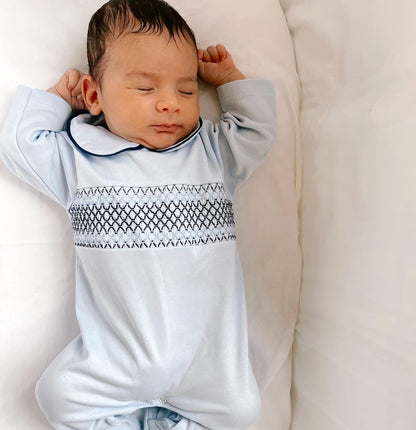 Baby Blue Hugo Babygrow