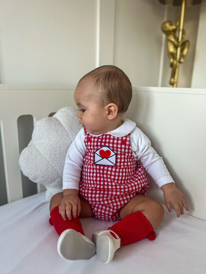 BIE EXCLUSIVE Boy Valentine Rompers