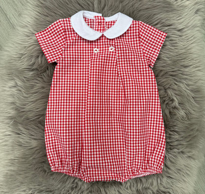 Red Gingham Romper