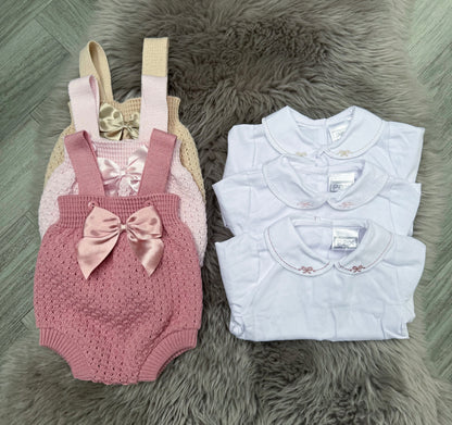 Beige Bow Romper