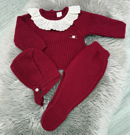 Burgundy 3 Piece