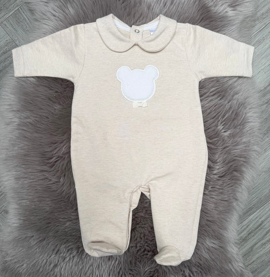 Beige Teddy Babygrow