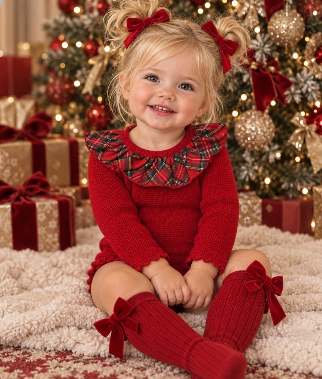 Red Tartan Romper
