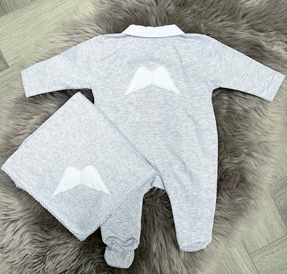 BabyGi Angel Wing Cotton Babygrow