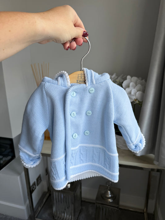 3-6month blue knit coat