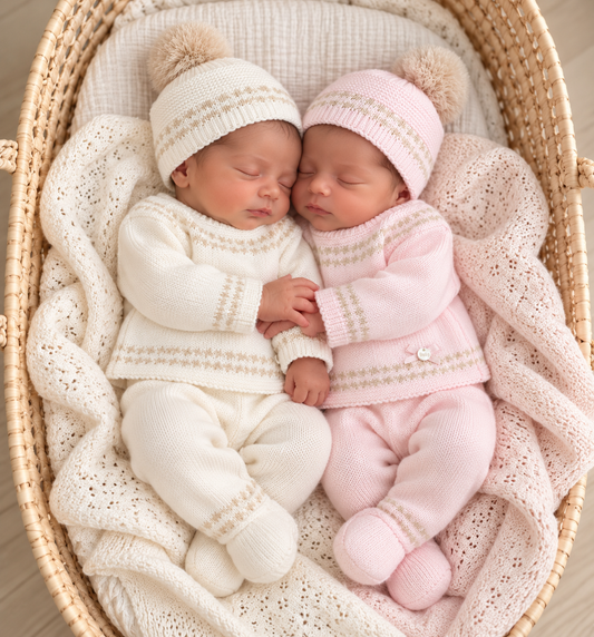 Pink & Beige 3 Piece