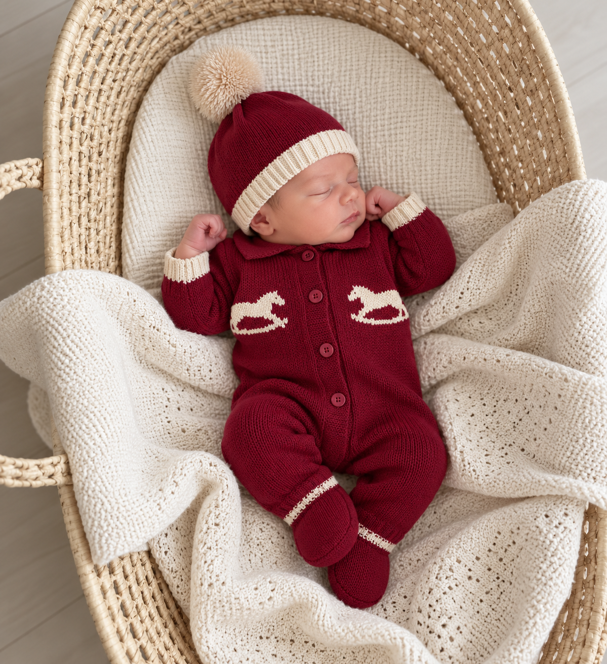 Burgundy Romper & Hat