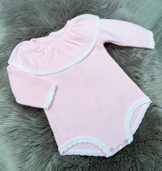 Hallie Pink&White Romper