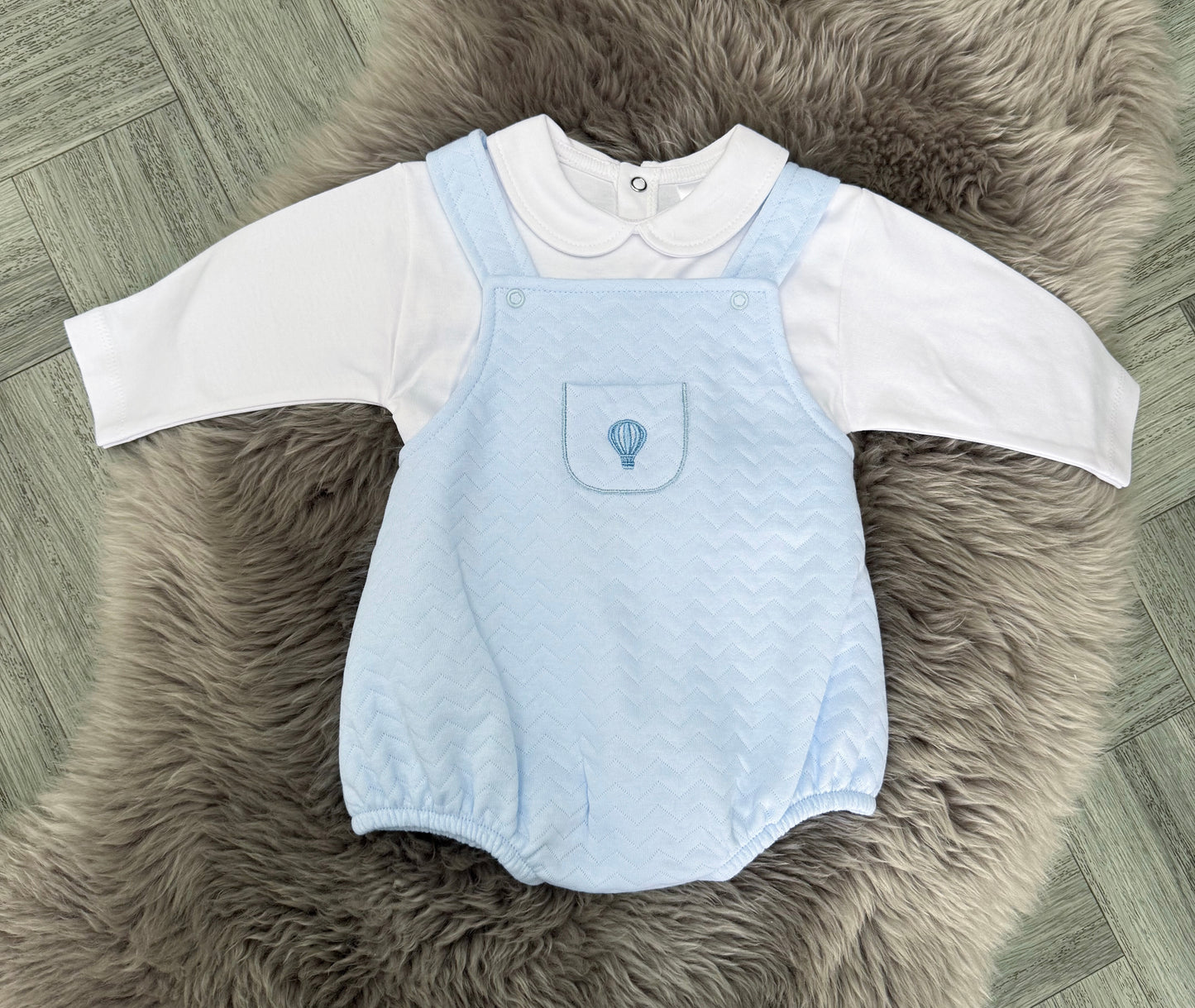 Hot Air Balloon Blue Romper