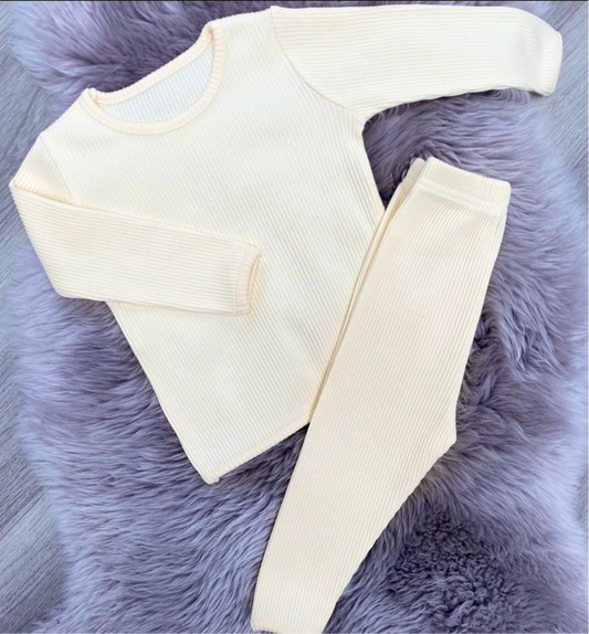 Apricot Ribbed Tracksuit