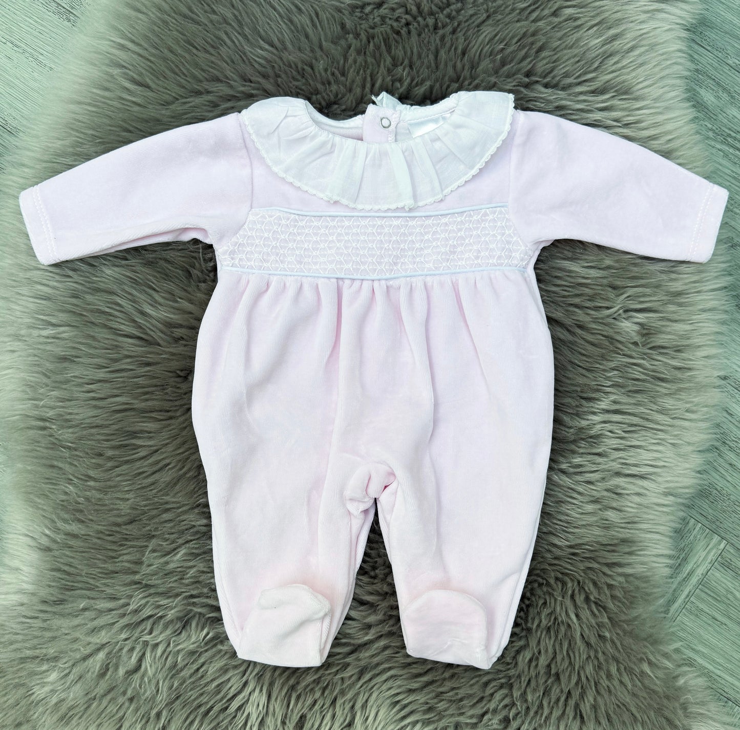 Pink Smock Babygrow