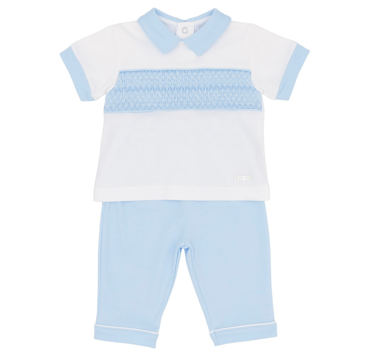 Blue&White smock cotton set
