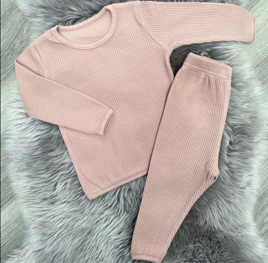 Velvet Mocha Ribbed Tracksuit