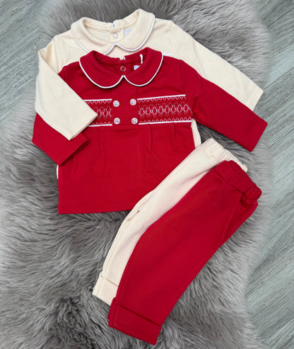Red Smock Boy 2 Piece