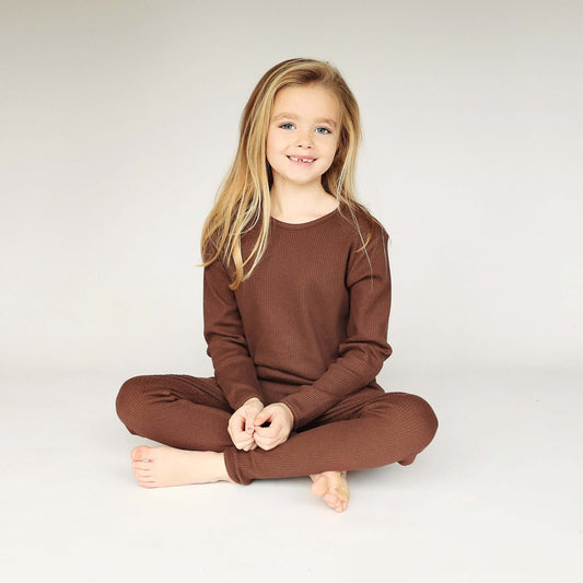 Chocolate Ribbed Tracksuit