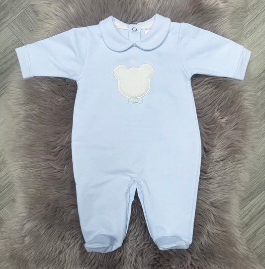 Blue Teddy Babygrow