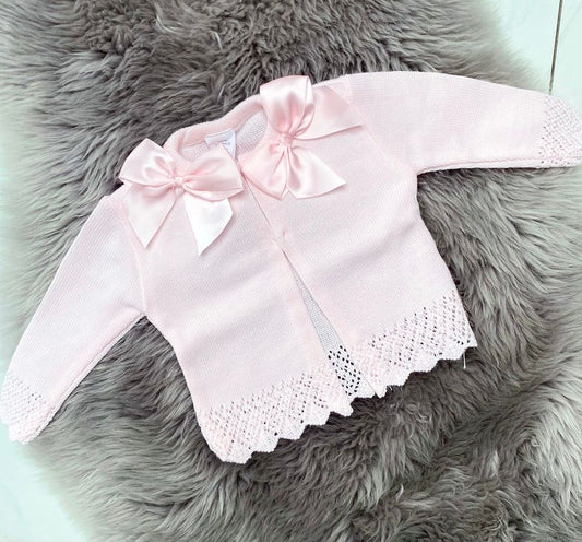 Pink Bow Cardigan