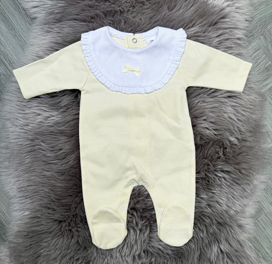 Lemon Collar Cotton Babygrow