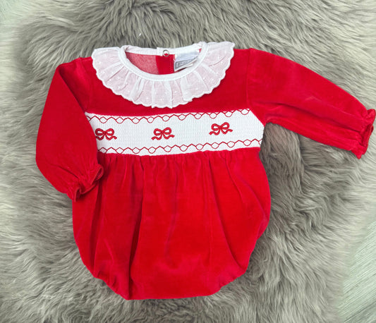 Red Bow Romper