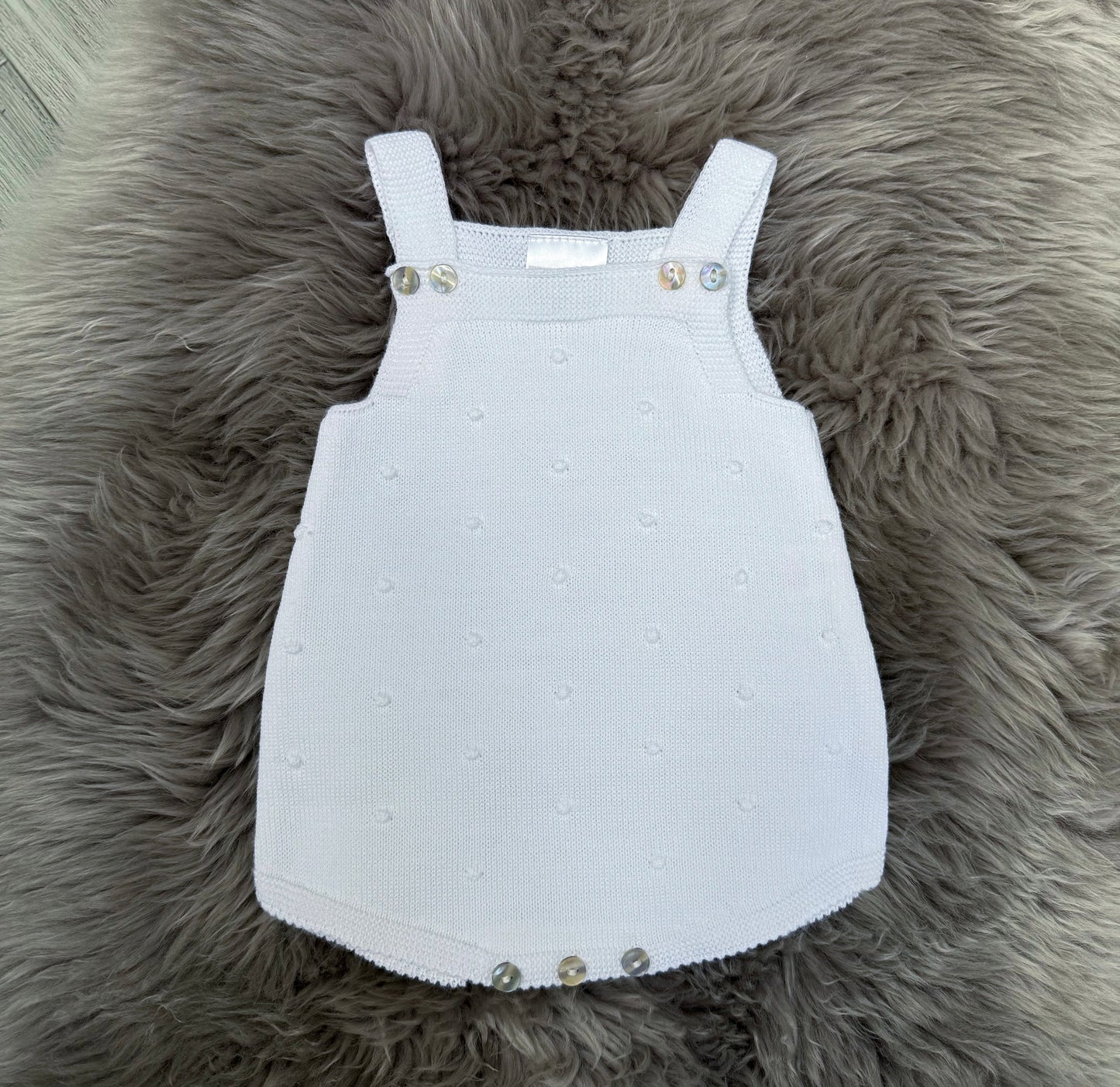 White Bobble Romper