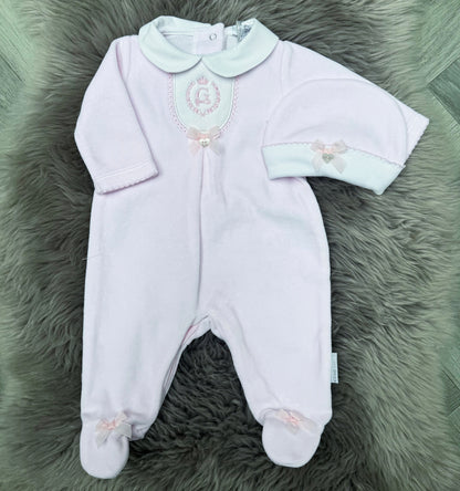 Pink Velour 3 Piece