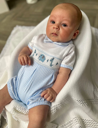 Safari Blue Romper
