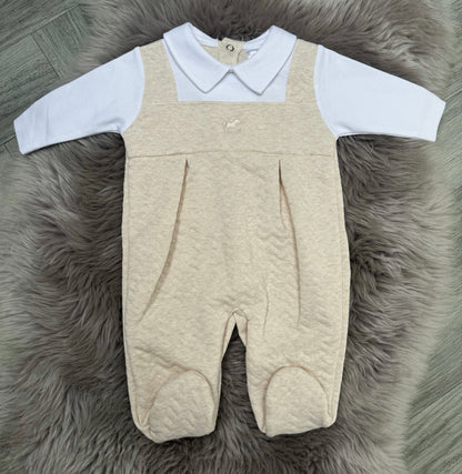 Beige Rocking Horse Babygrow