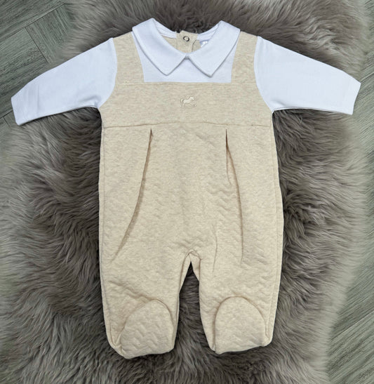 Beige Rocking Horse Babygrow