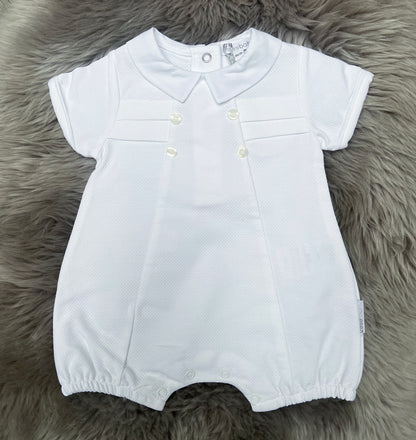 White pique Nani romper