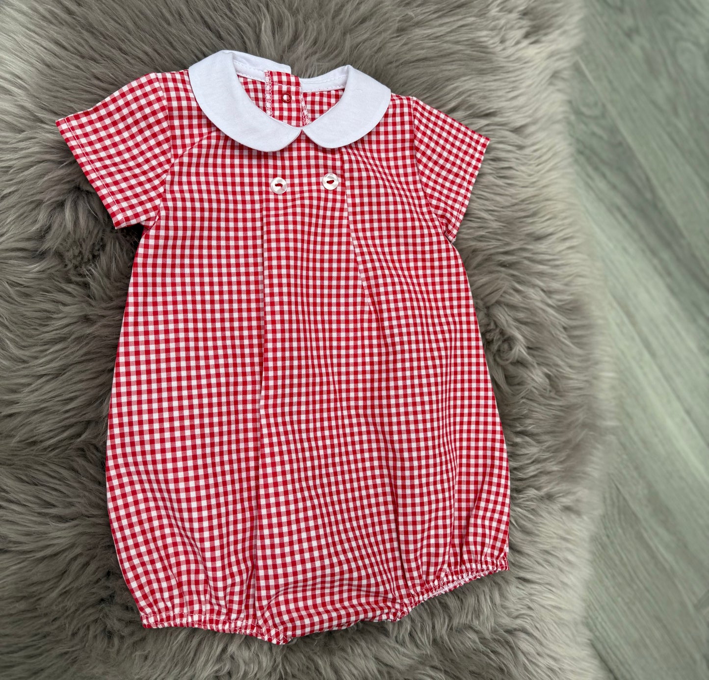 Red Gingham Romper