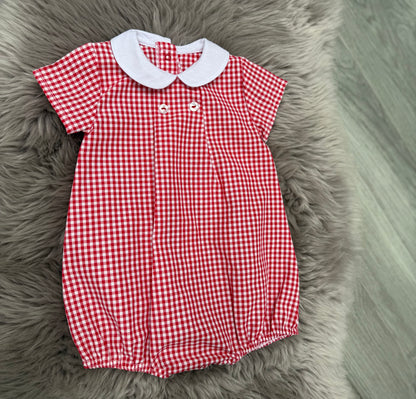 Red Gingham Romper
