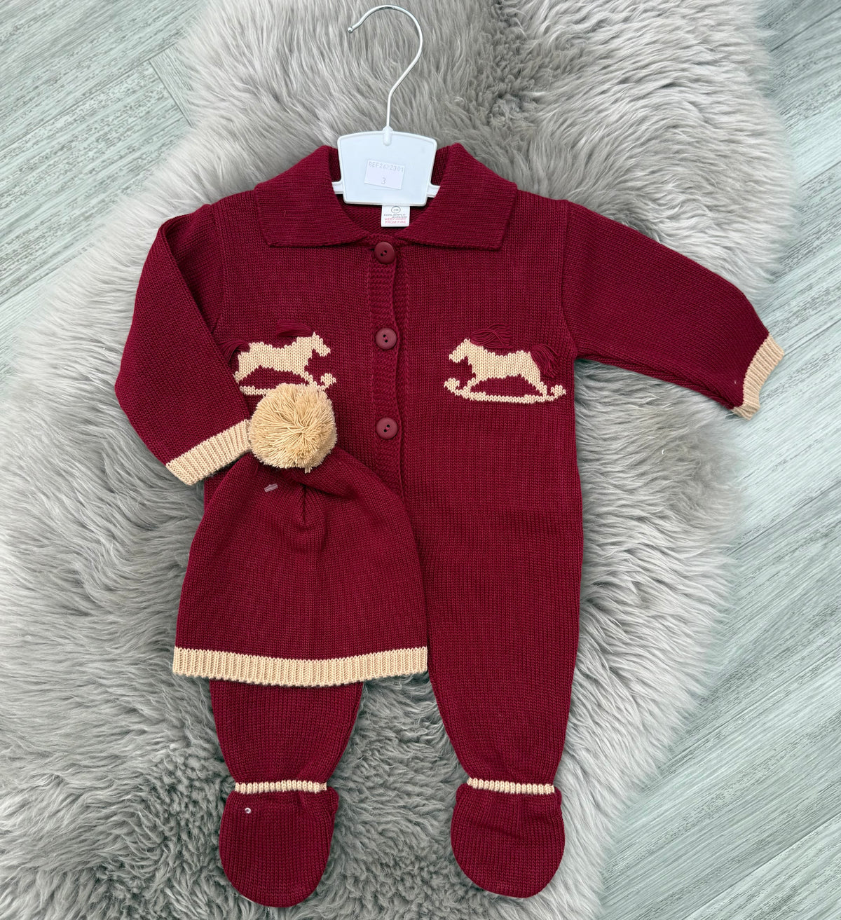 Burgundy Romper & Hat
