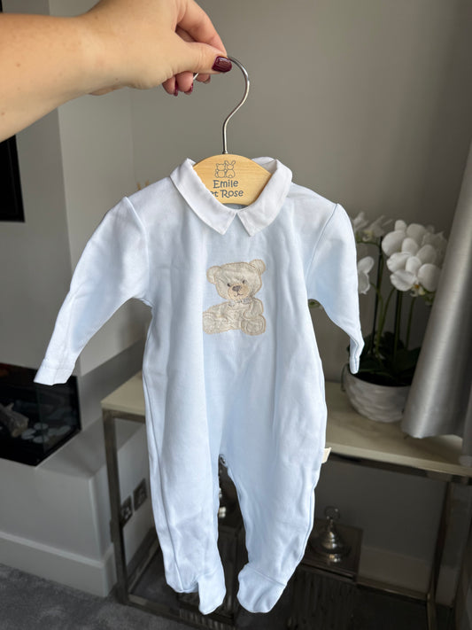 1month blue baby gi teddy romper