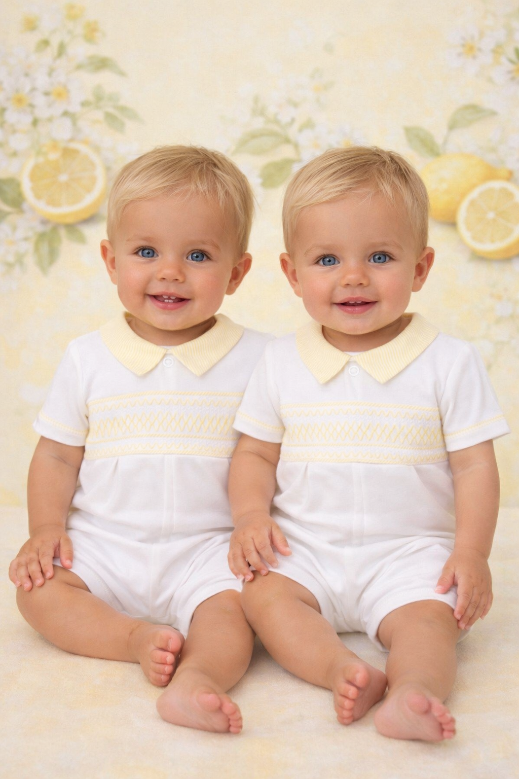 Lemon Smock Cotton Romper