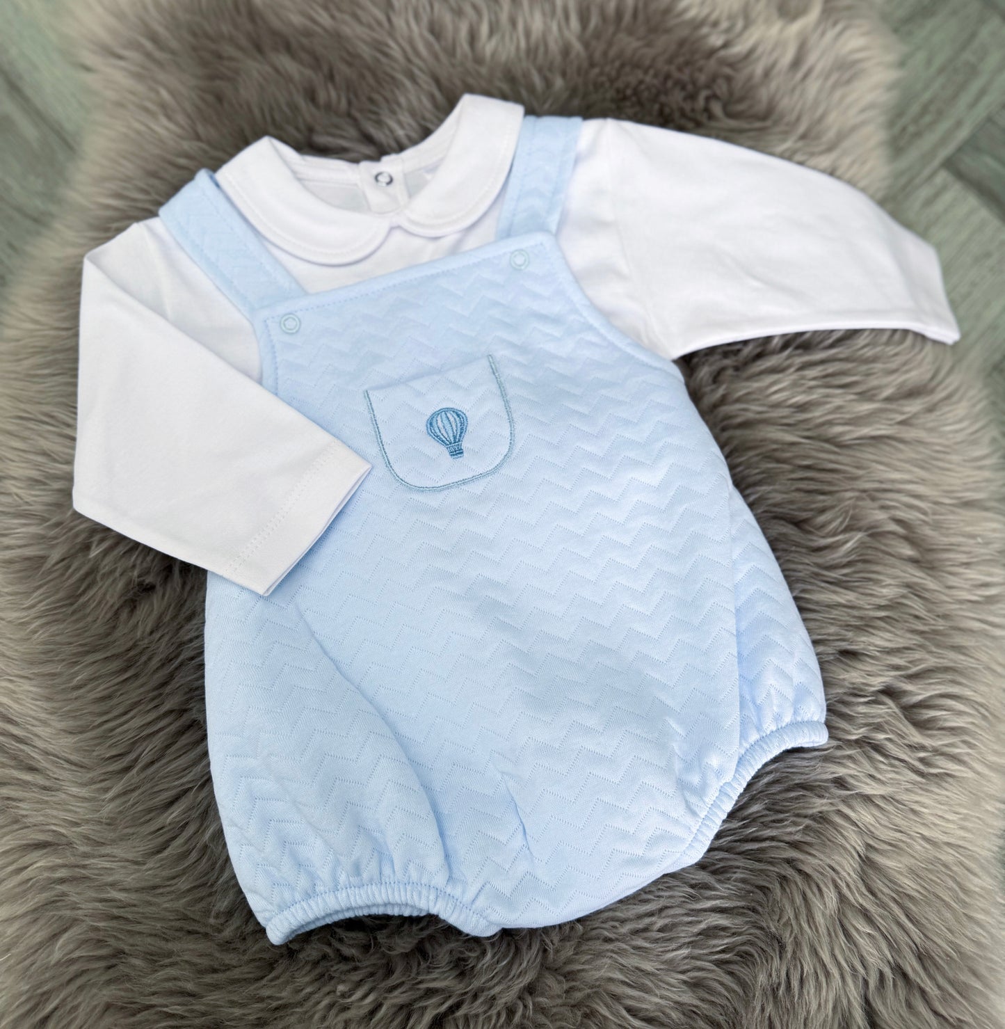 Hot Air Balloon Blue Romper
