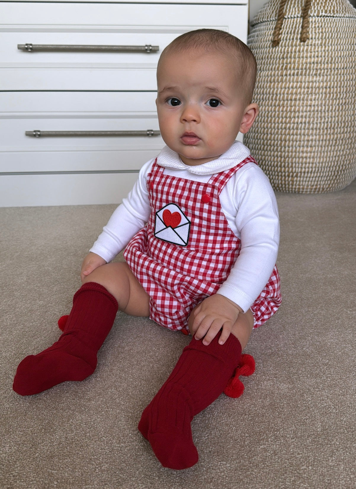 BIE EXCLUSIVE Boy Valentine Rompers