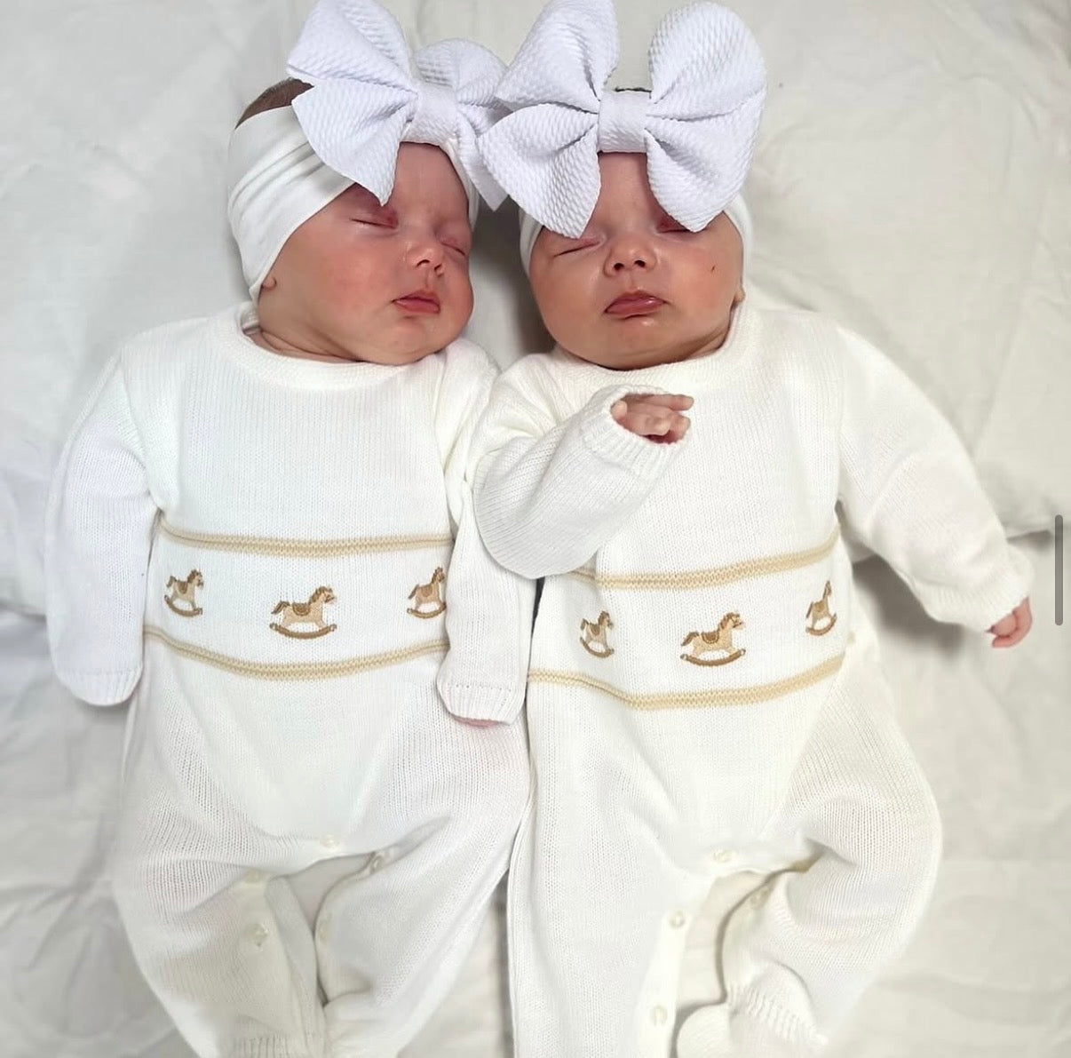 White Rocking Horse Babygrow