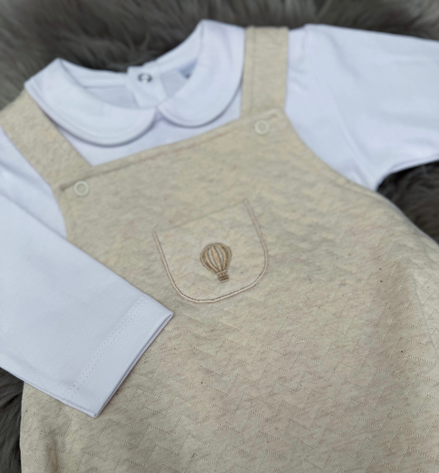 Hot Air Balloon Biege Romper