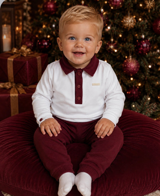 Burgundy & White Set