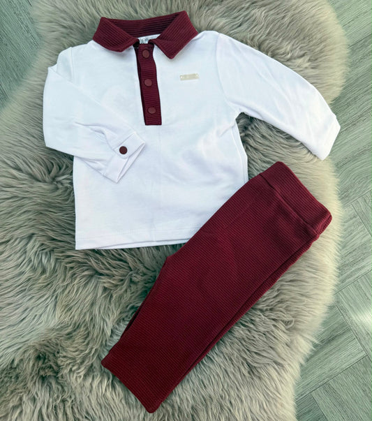 Burgundy & White Set