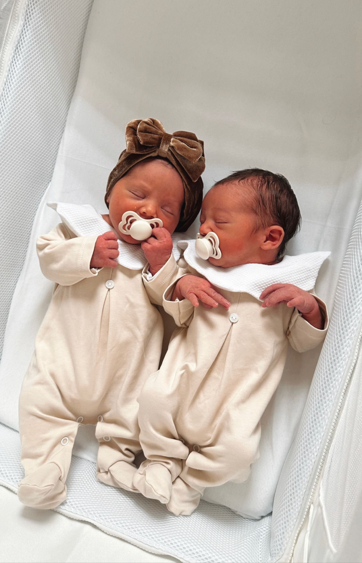 Beige Collar Cotton Romper