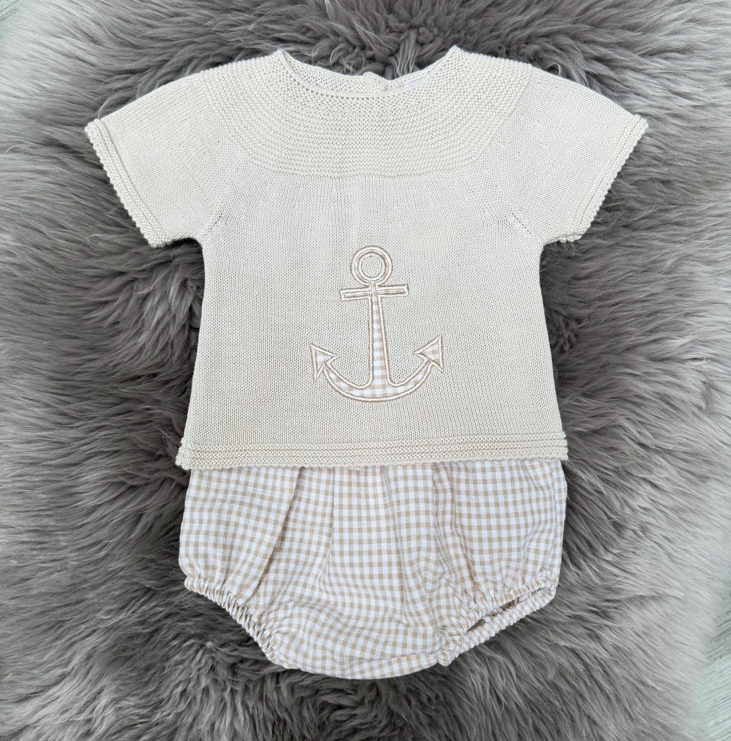 Beige Sailor 2 Piece