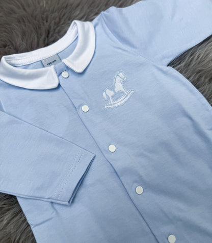 Blue Rocking Horse Babygrow